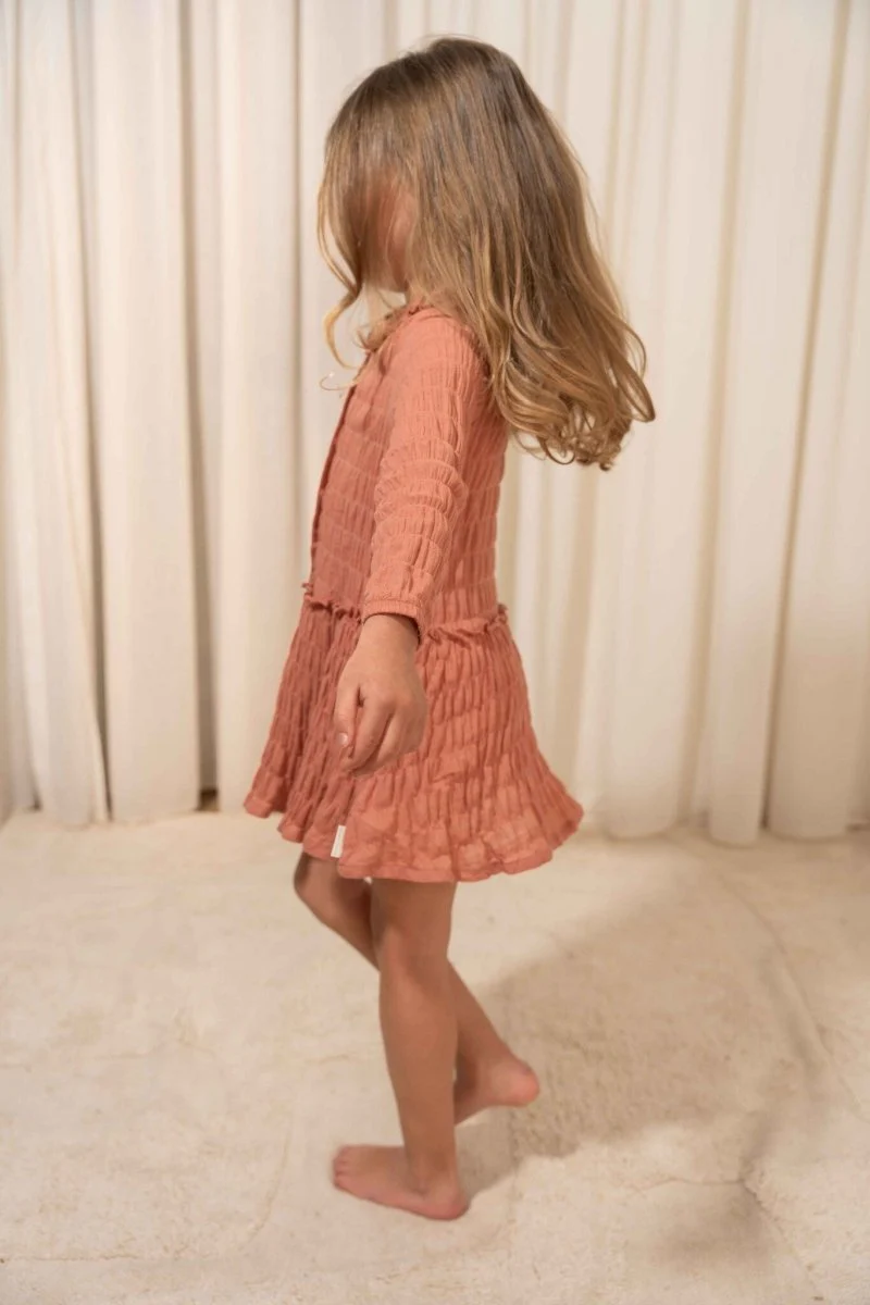 Little Dutch Baby Jurkje Lange Mouwen Rose Pink - Image 4