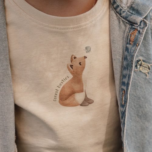 Little Dutch Baby Shirt Korte Mouw Birch Melange - Image 3