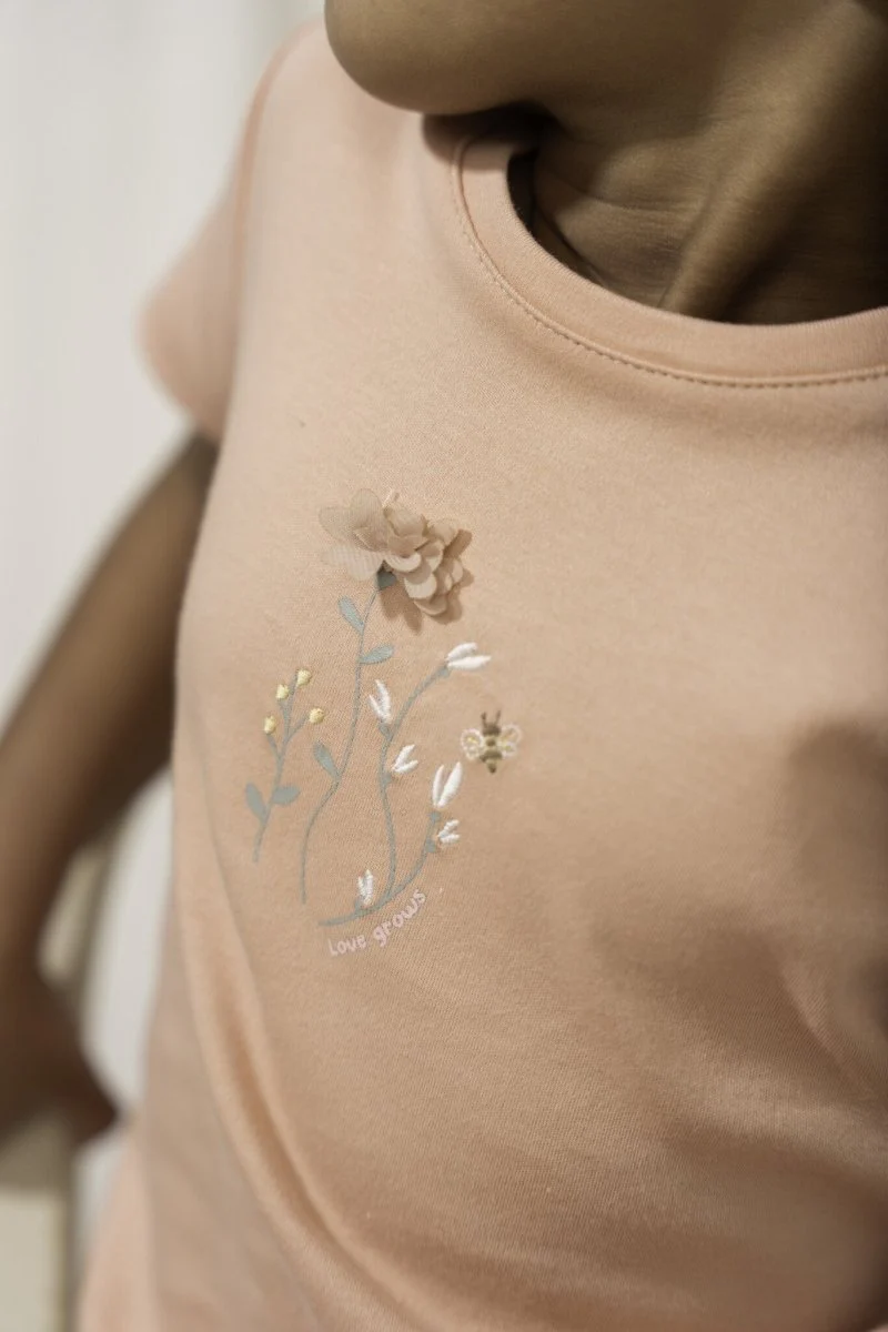 Little Dutch Baby Shirt Korte Mouwen Flower Pink - Image 3