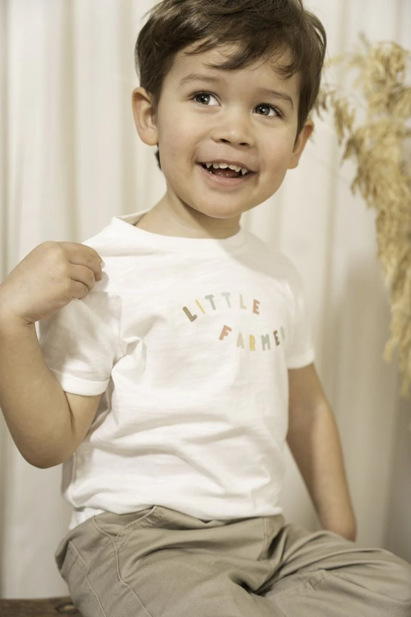 Little Dutch Baby Shirt Korten Mouwen Off White Little Farmer - Image 3