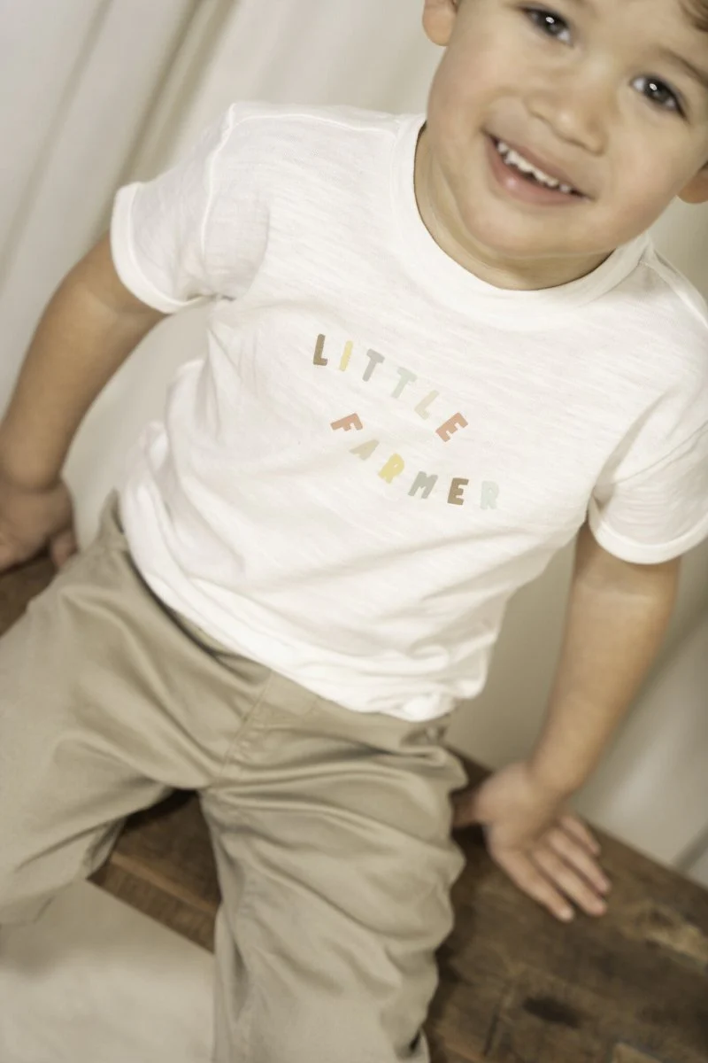 Little Dutch Baby Shirt Korten Mouwen Off White Little Farmer - Image 4