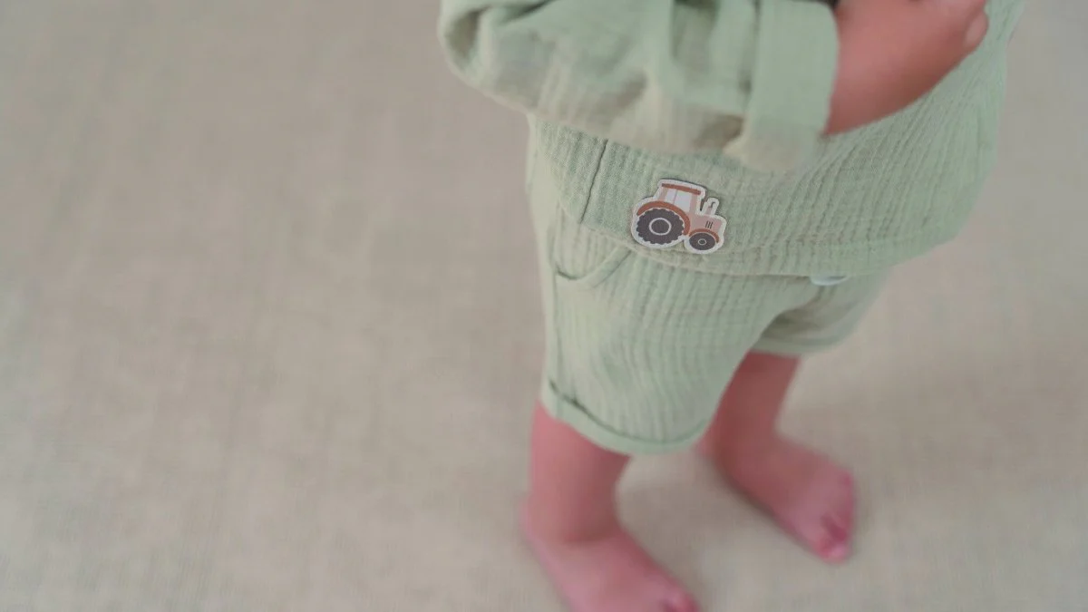 Little Dutch Baby Shirt Lange Mouwen Mousseline Grass Green - Image 3