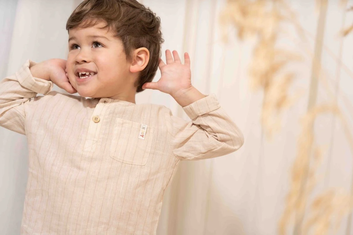 Little Dutch Baby Shirt Lange Mouwen Sand Stripes - Image 3