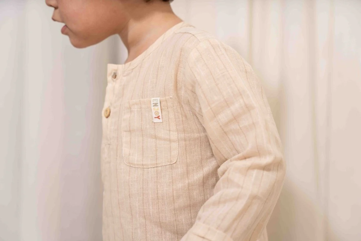 Little Dutch Baby Shirt Lange Mouwen Sand Stripes - Image 4