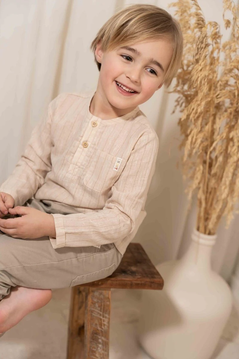 Little Dutch Baby Shirt Lange Mouwen Sand Stripes - Image 5