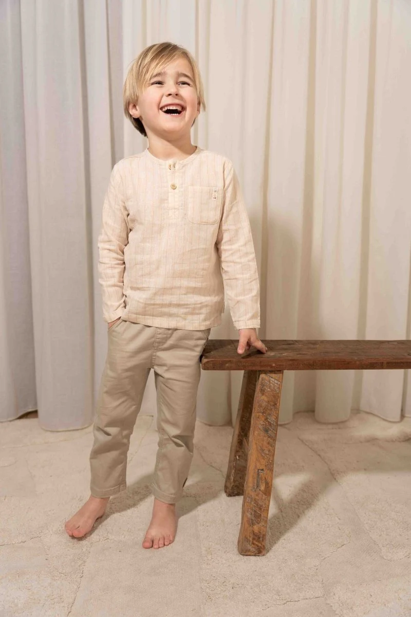 Little Dutch Baby Shirt Lange Mouwen Sand Stripes - Image 7