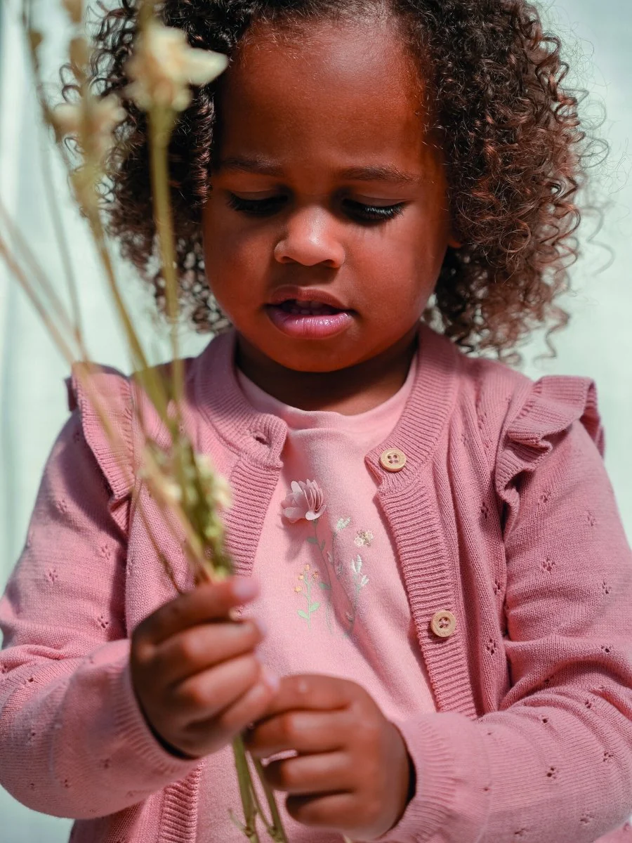 Little Dutch Baby Vestje Gebreid Rose Pink - Image 3