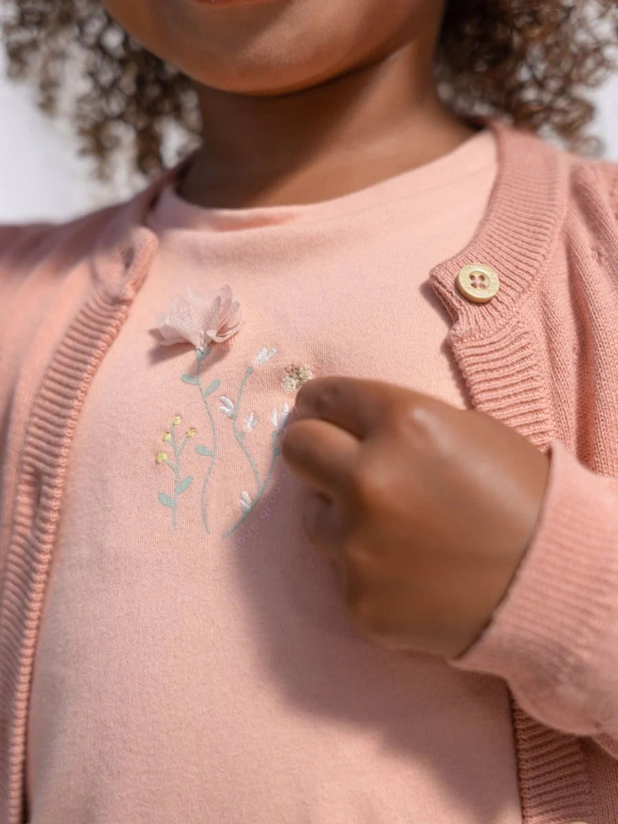 Little Dutch Baby Vestje Gebreid Rose Pink - Image 4