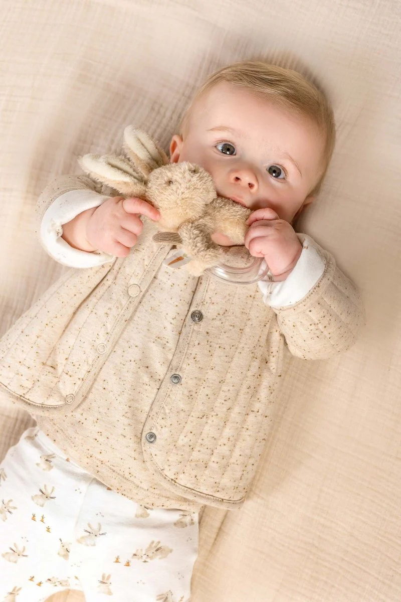Little Dutch Babyjasje Reversible Baby Bunny/Nappy Sand - Image 6