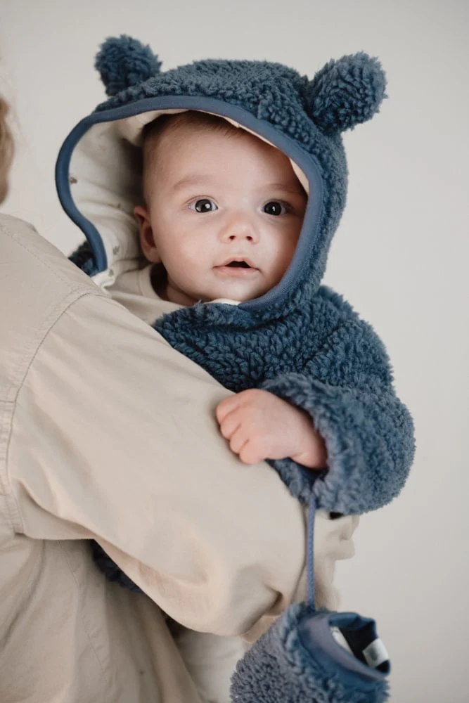 Little Dutch Babyjasje Teddy Stone Blue - Image 5