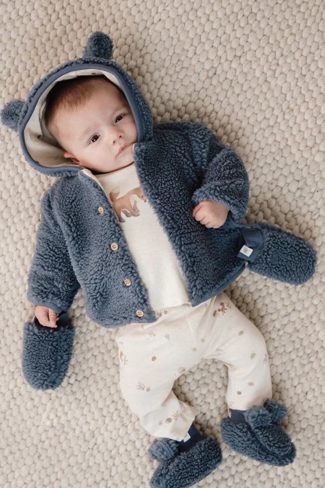 Little Dutch Babyjasje Teddy Stone Blue - Image 7