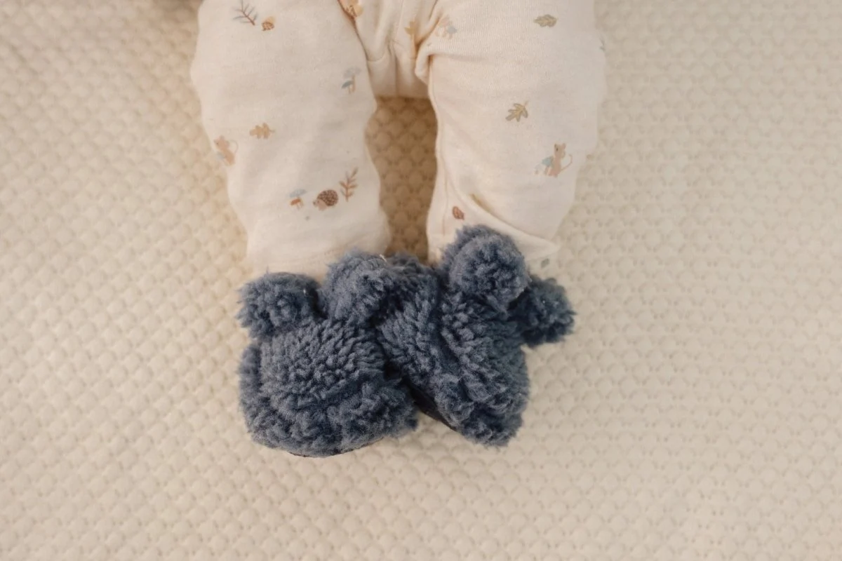 Little Dutch Babyslofjes Teddy Stone Blue - Image 7