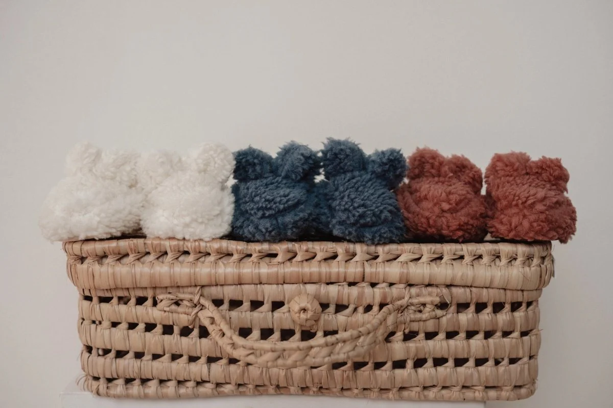 Little Dutch Babyslofjes Teddy Stone Blue - Image 8