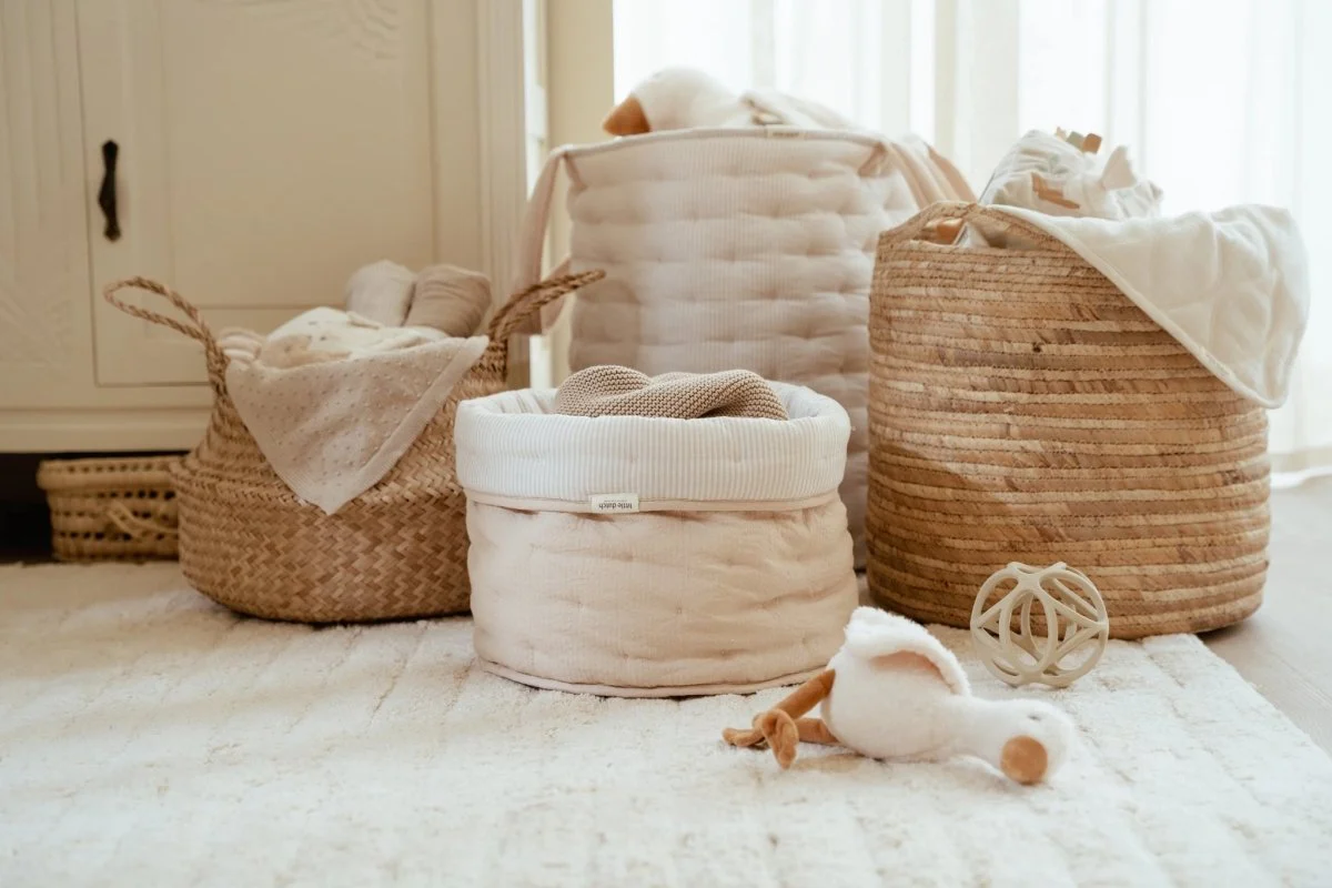 Little Dutch Opbergmand Pure Soft Beige Stripe Groot - Image 6
