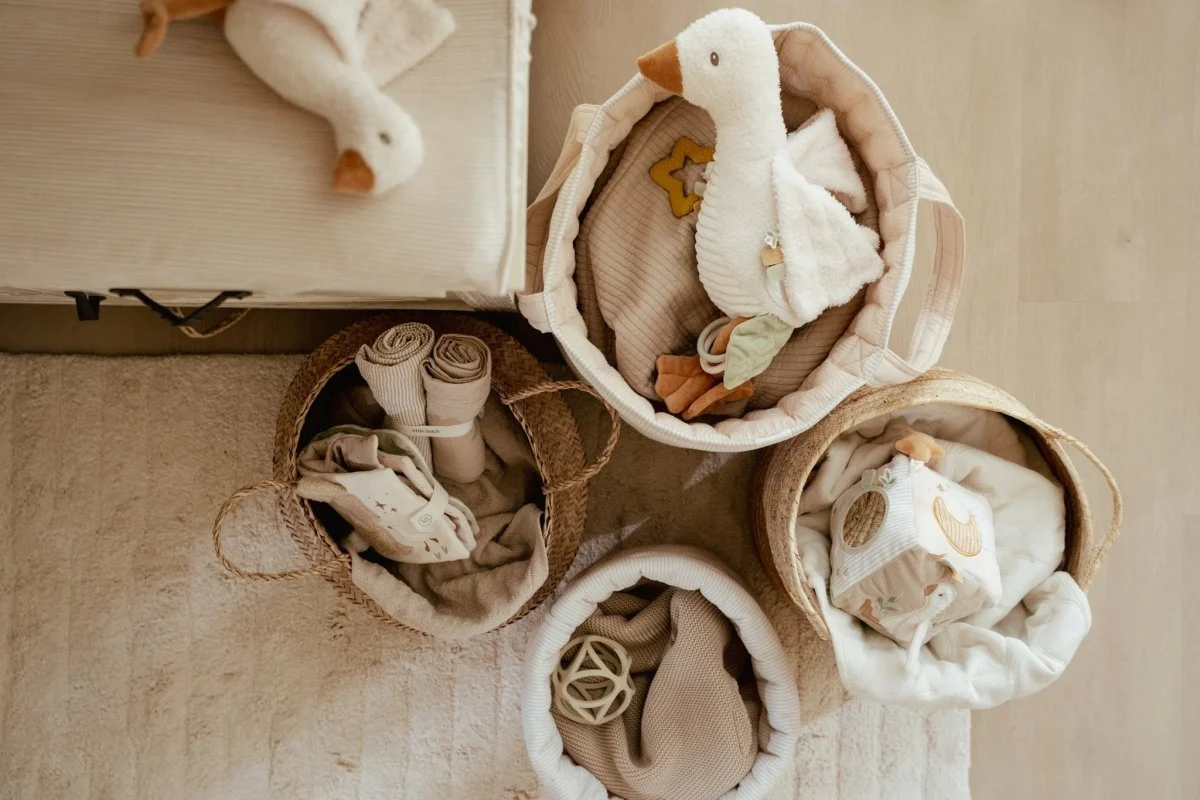 Little Dutch Opbergmand Pure Soft Beige Stripe Groot - Image 7