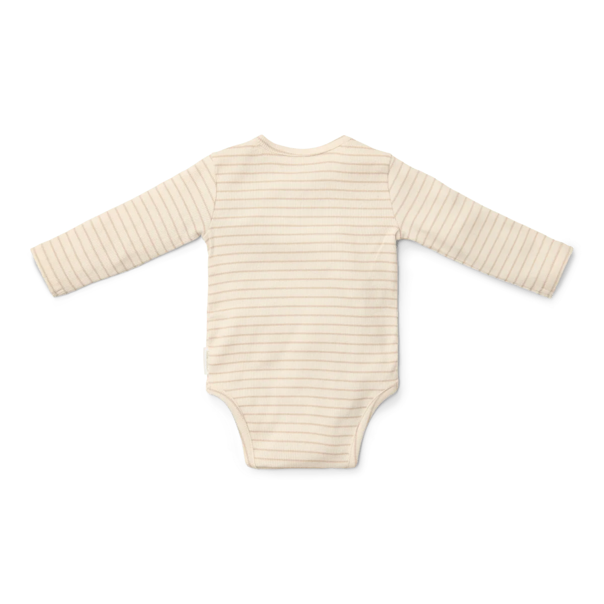 Little Dutch Overslagromper Lange Mouw Soft Beige Stripe - Image 2