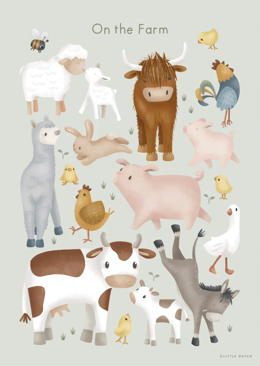 Little Dutch Poster Little Farm A3 - Image 2