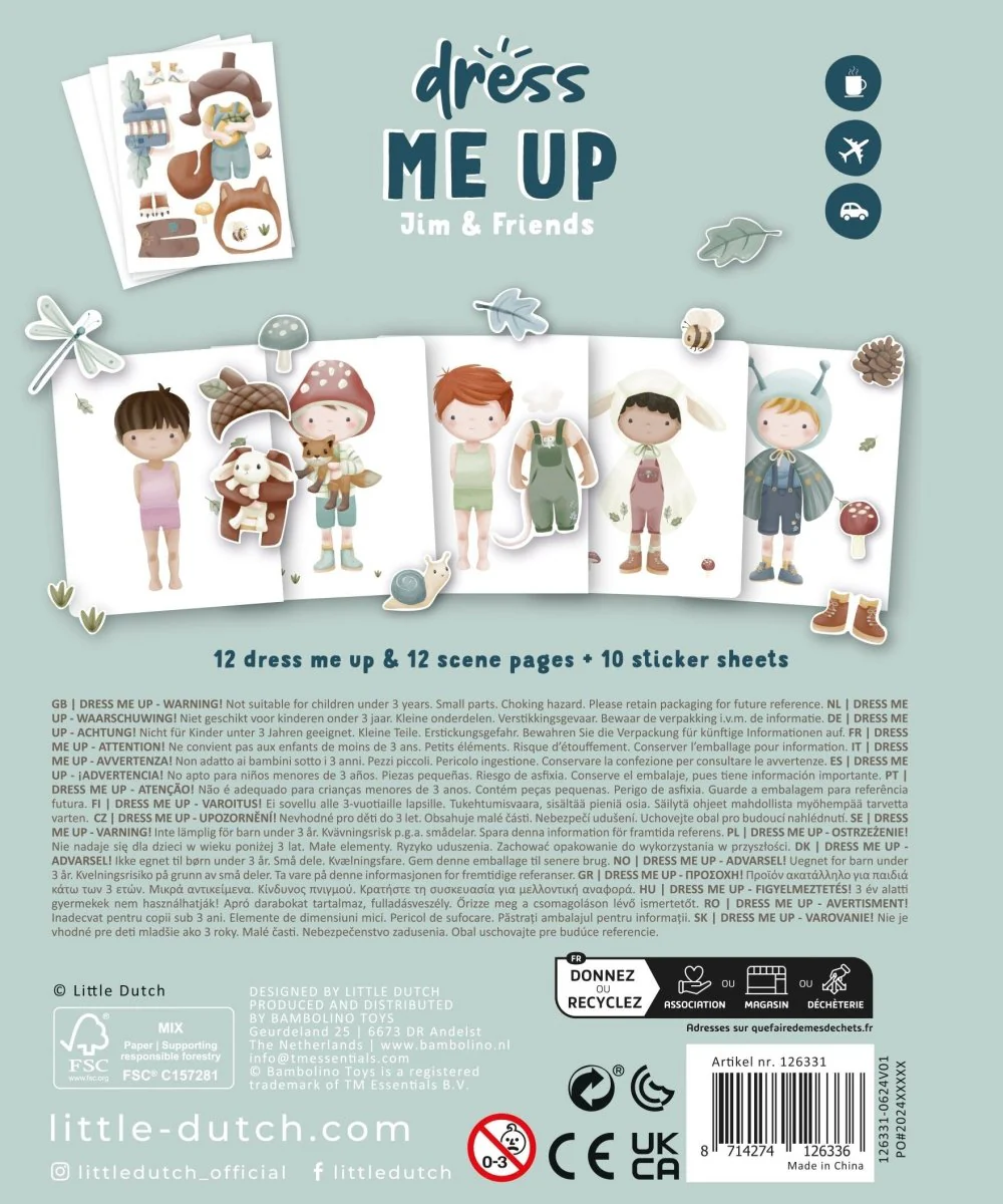 Little Dutch Stickerboek Jim Forest Friends 24 Bladzijdes - Image 8