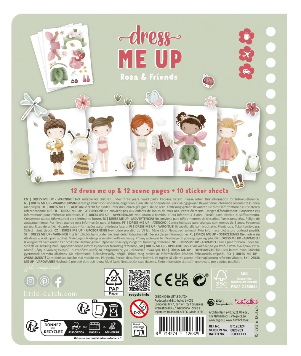 Little Dutch Stickerboek Rosa Fairy Garden 24 Bladzijdes - Image 11