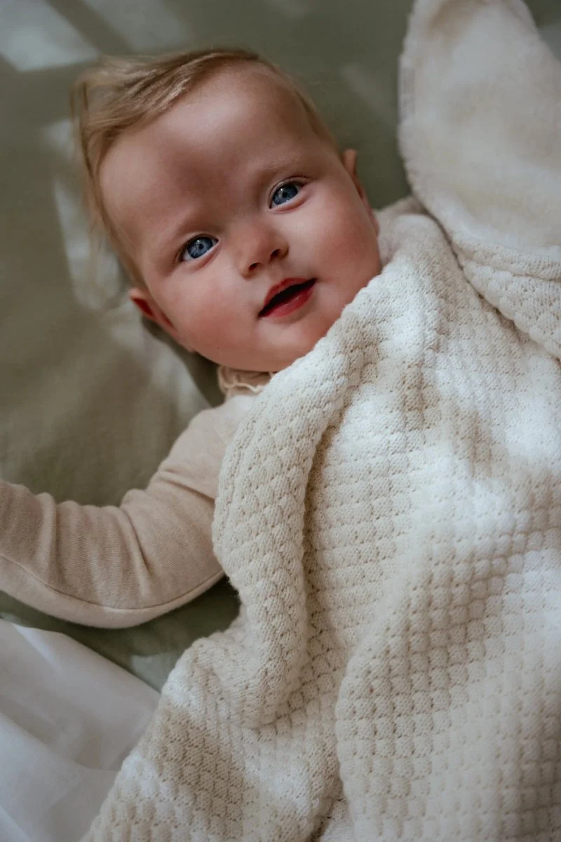Little Dutch Wiegdeken Pure Soft White Gebreid - Image 3