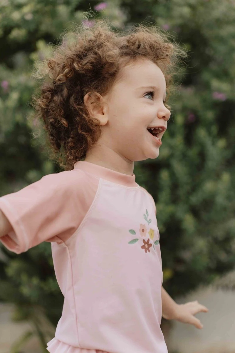Little Dutch Zwemshirt Kind Korte Mouwen Flower Pink - Image 4