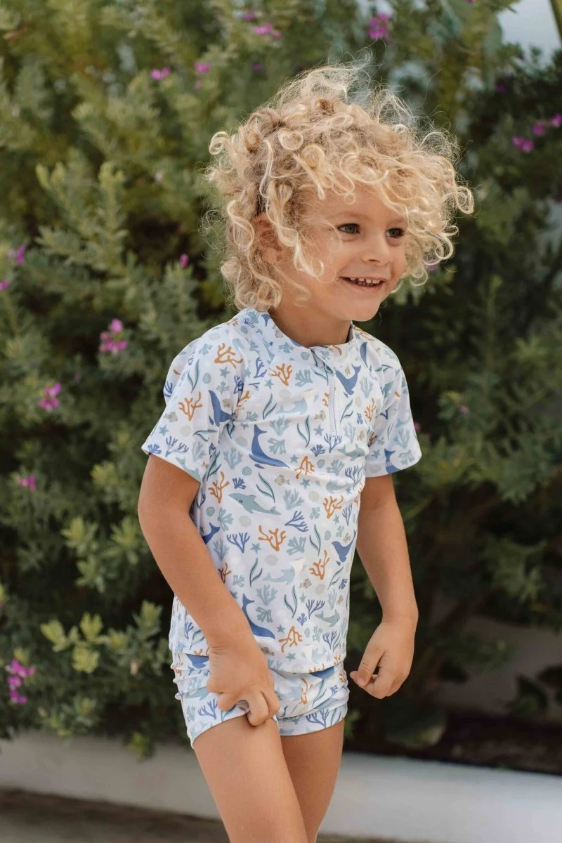 Little Dutch Zwemshirt Kind Korte Mouwen Ocean Dreams Blue - Image 4