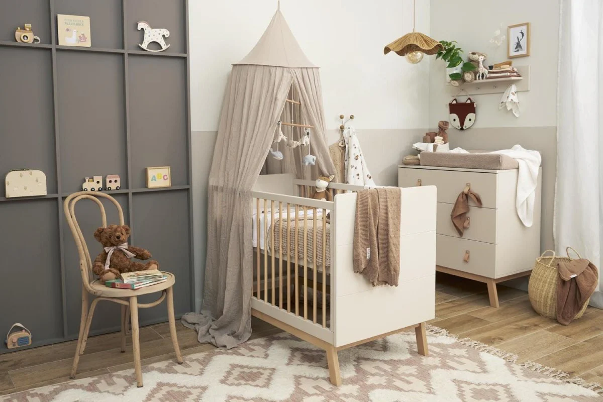 Meyco Baby Wafel Teddy Ledikant Deken Sand 100x150cm - Image 8