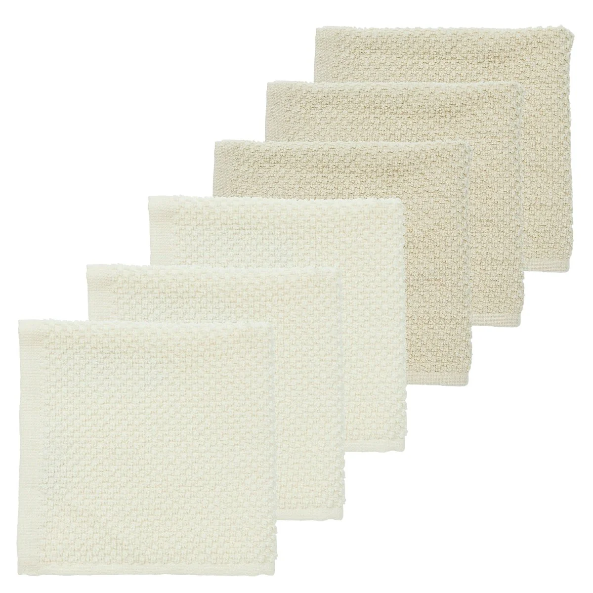 Meyco Monddoekje Popcorn Naturel/Soft Sand 30Cm 6St