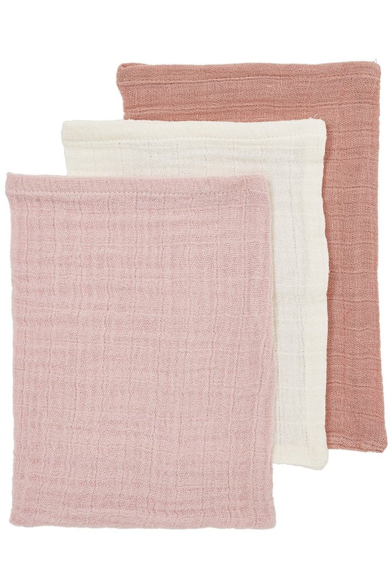 Meyco Washandje Soft Rose/Rose/Natural 20X17Cm 3St