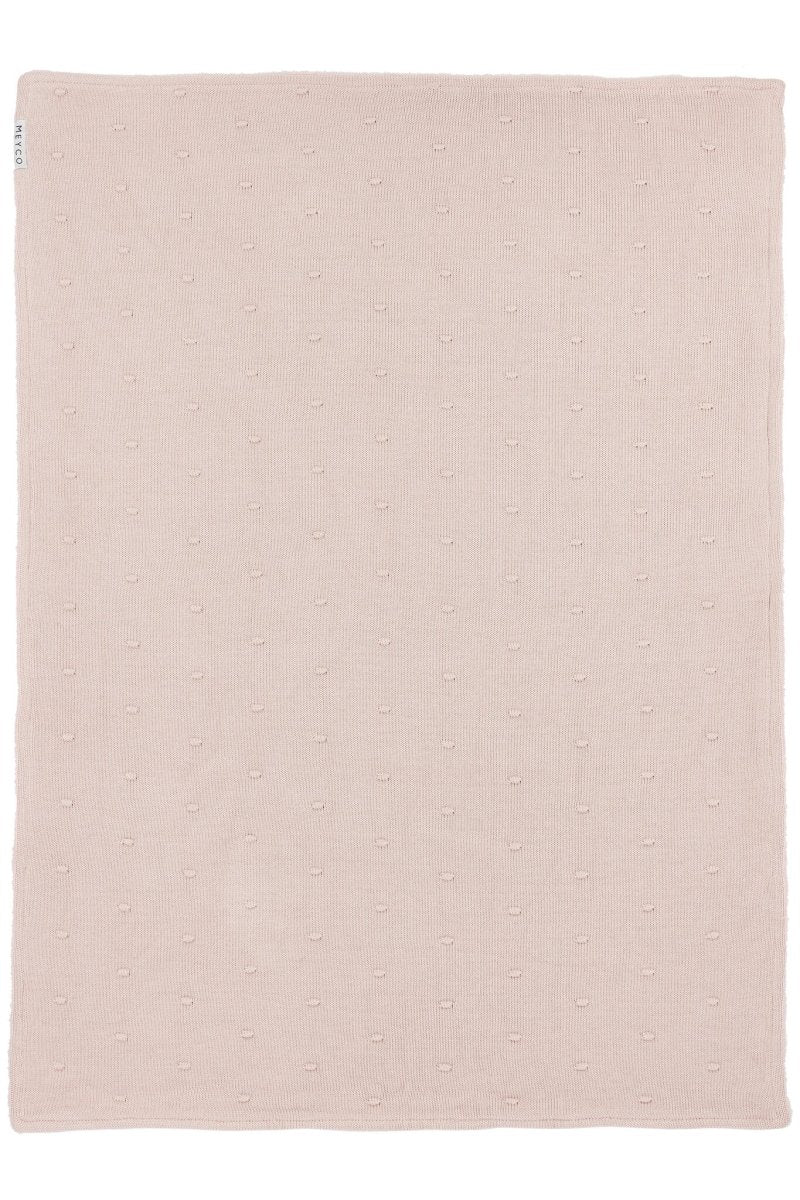 Meyco Wiegdeken Teddy Mini Knots Soft Pink - Image 3