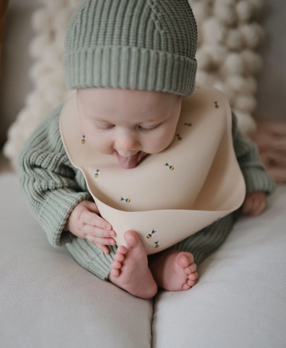 Mushie Babymutsje Chunky Knit Light Mint - Image 3