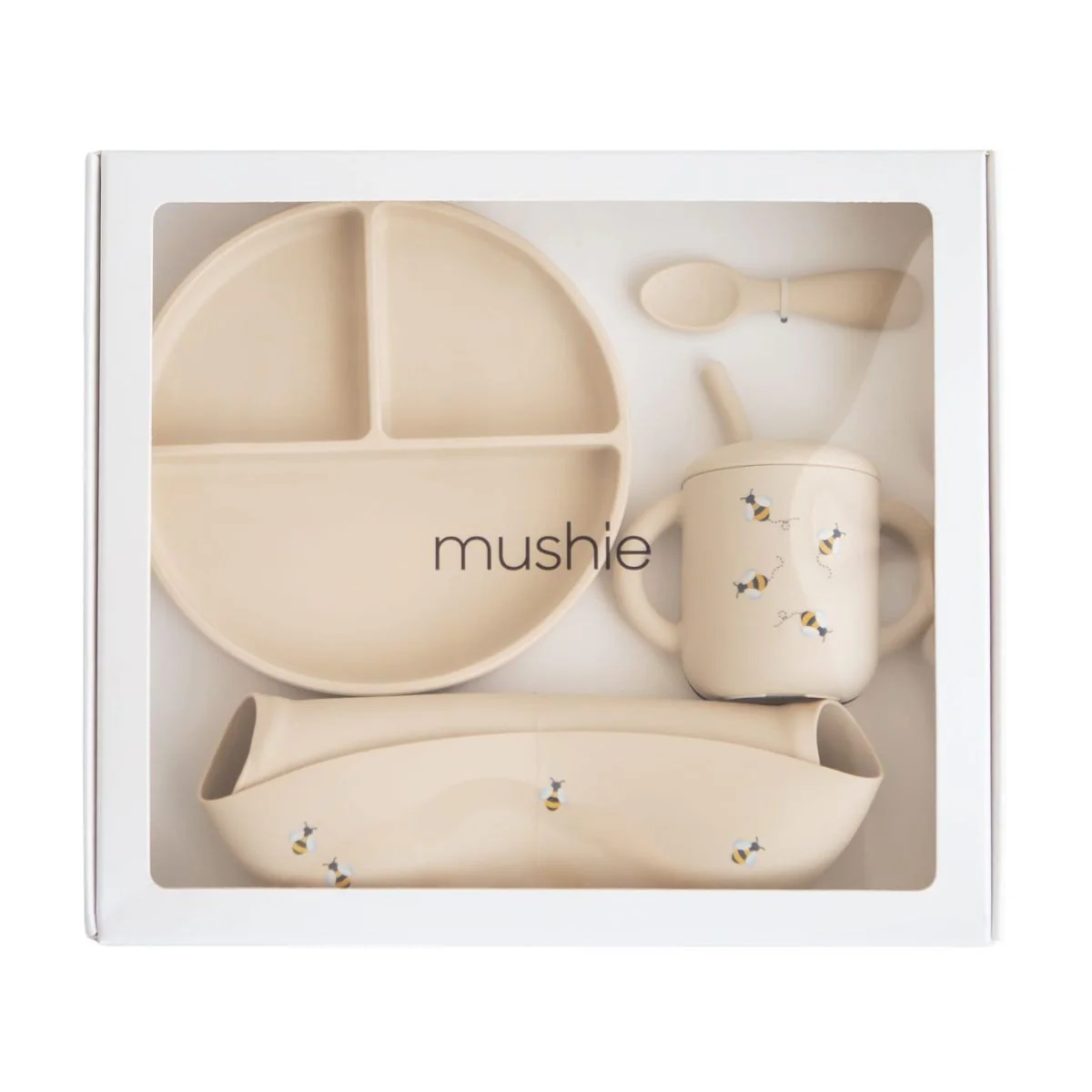 Mushie Kinderservies Set Giftbox Bee