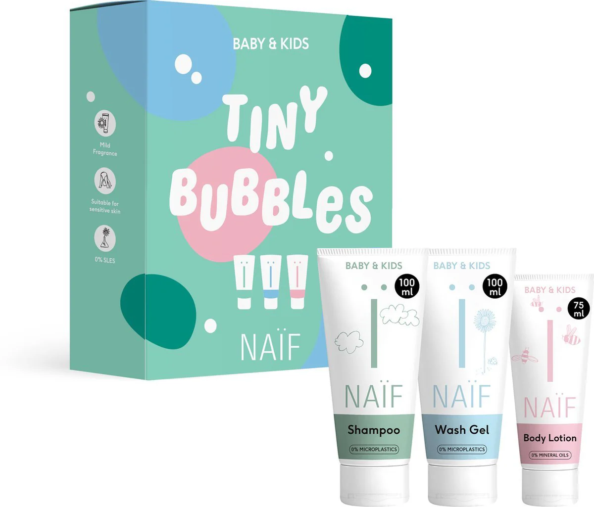 Naif Verzorgingsset Tiny Bubbles Essentials