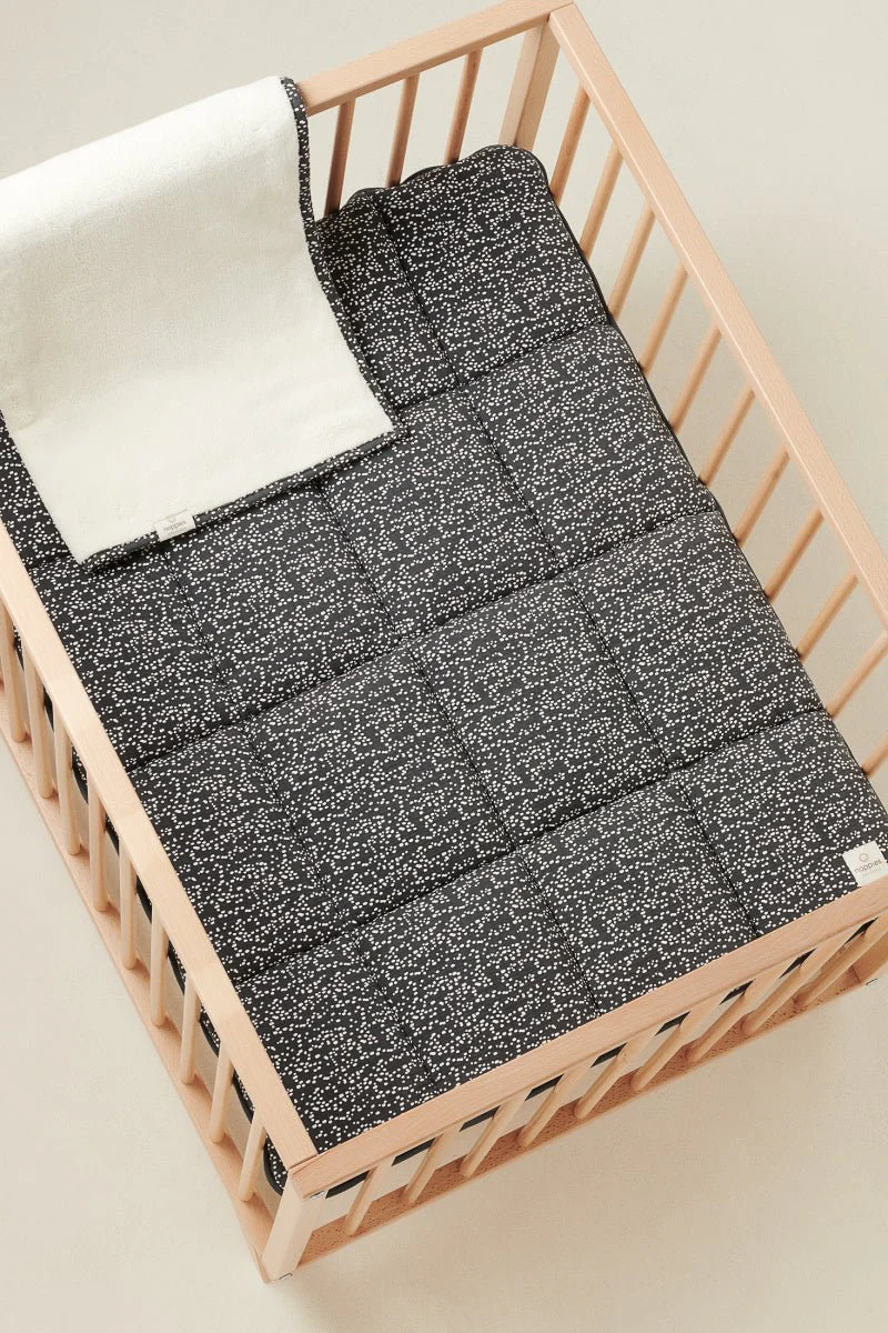 Noppies Fancy Dot jersey boxkleed omkeerbaar Forged Iron 75x95cm - Image 4