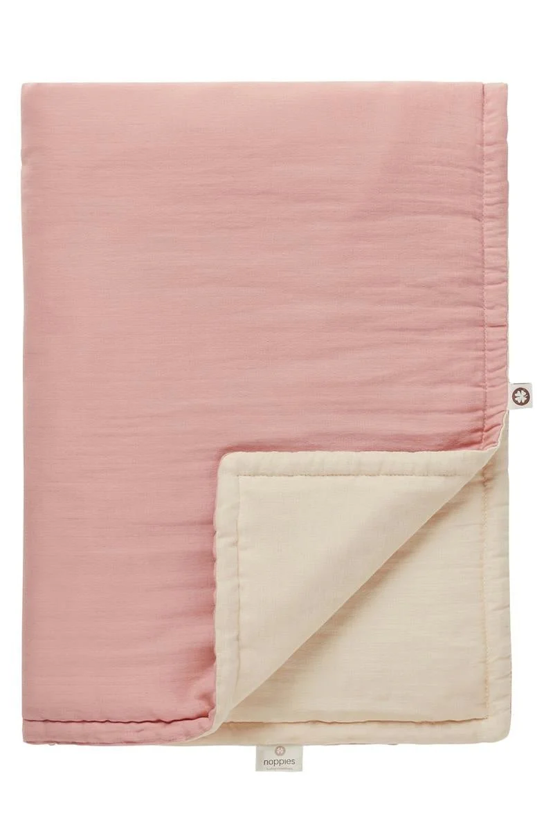 Noppies Wiegdeken Gevuld Mousseline Omkeerbaar Misty Rose - Image 2