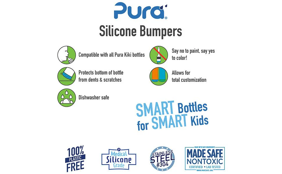 Pura Flesbeschermer Silicone Grijs 2St - Image 2