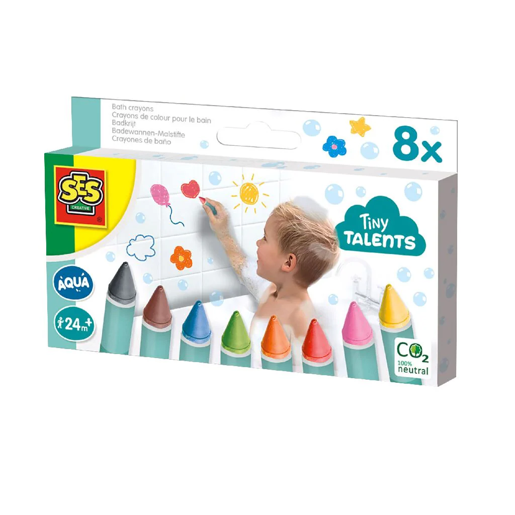 SES Creative Krijtjes Voor In Bad Tiny Talents 8 Delig - Image 3