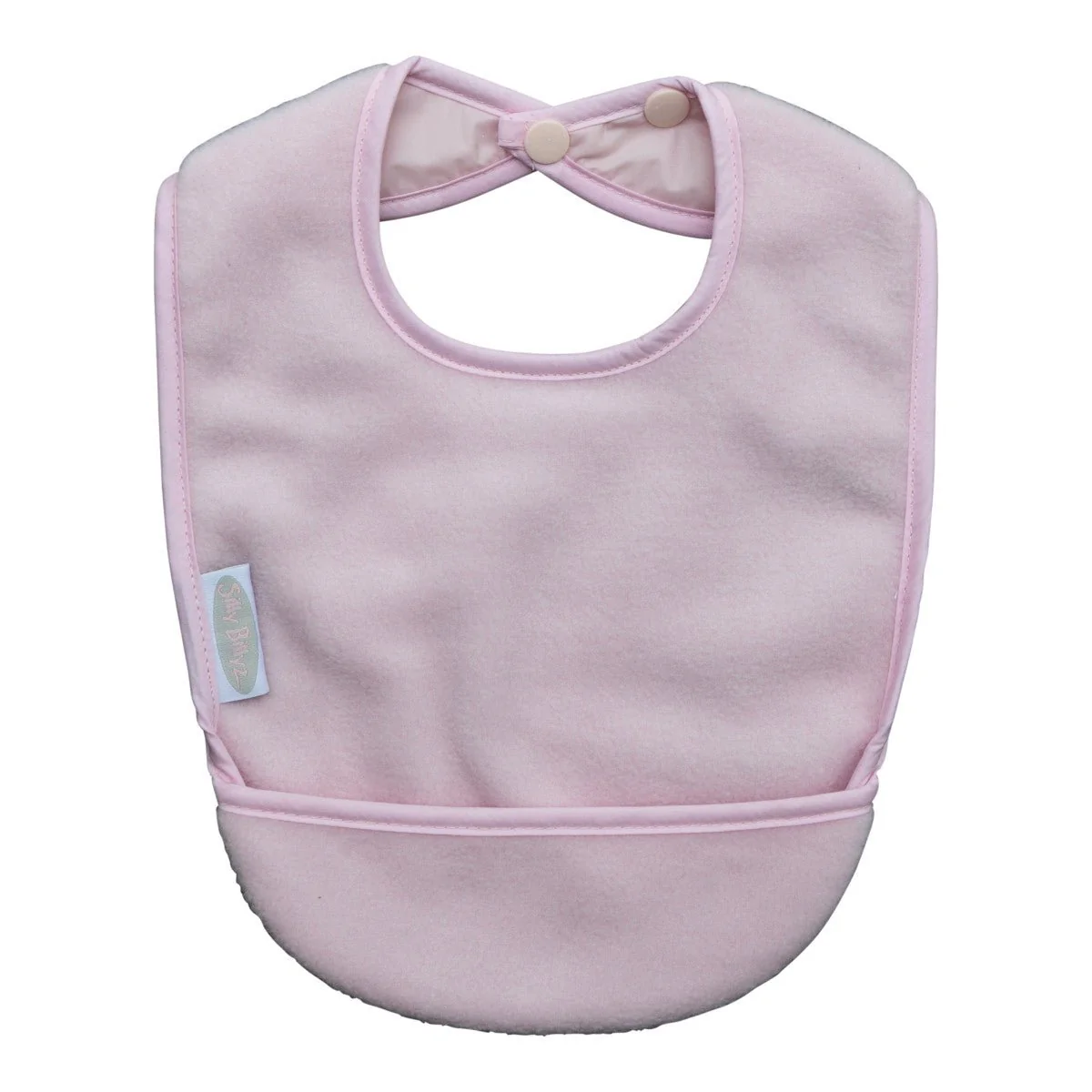 Silly Billyz Slabbetje Silly Billyz Fleece Pocket Bibs Dusty Pink