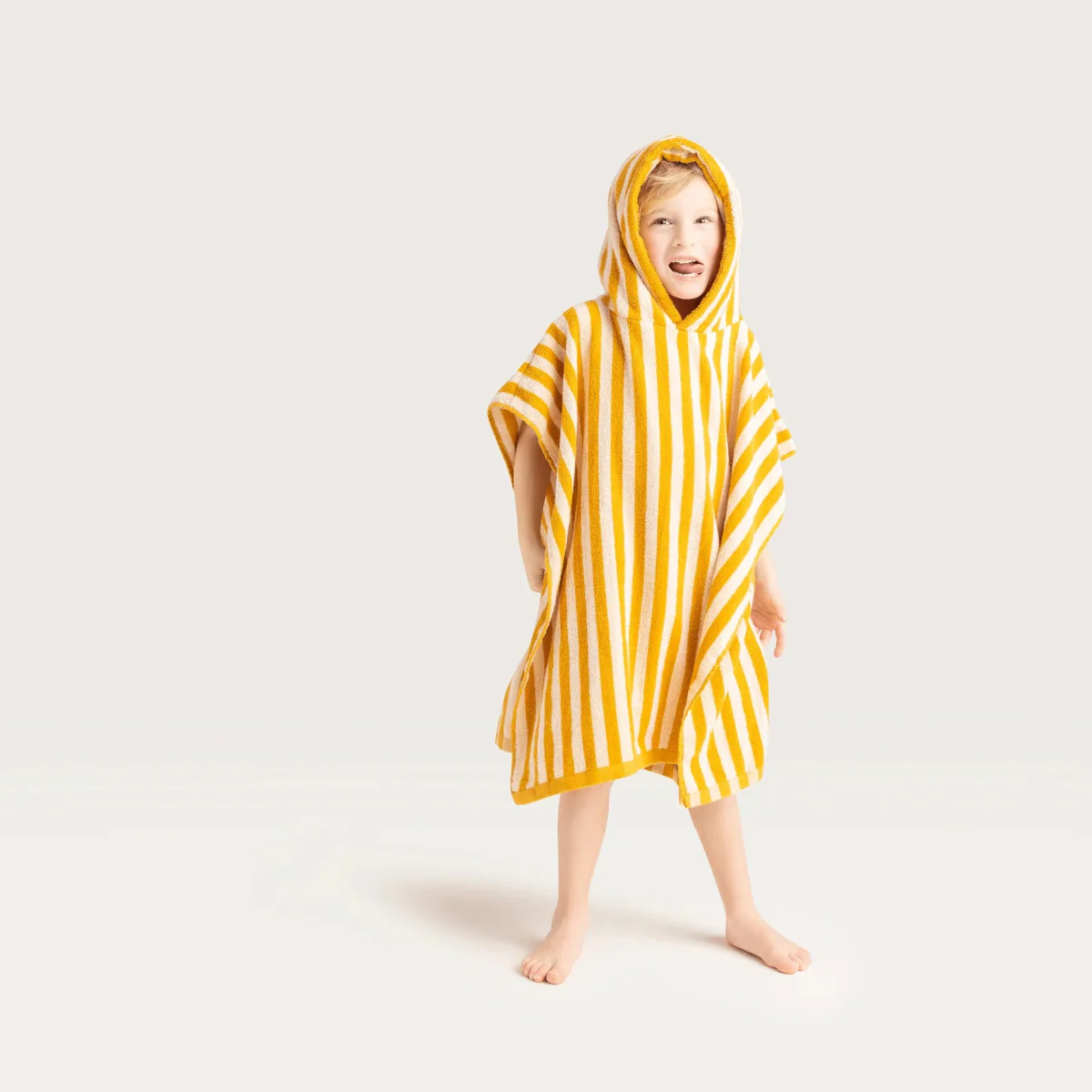 Swim Essentials Badcape Baby Luxe Beach Yellow Stiped - Image 5