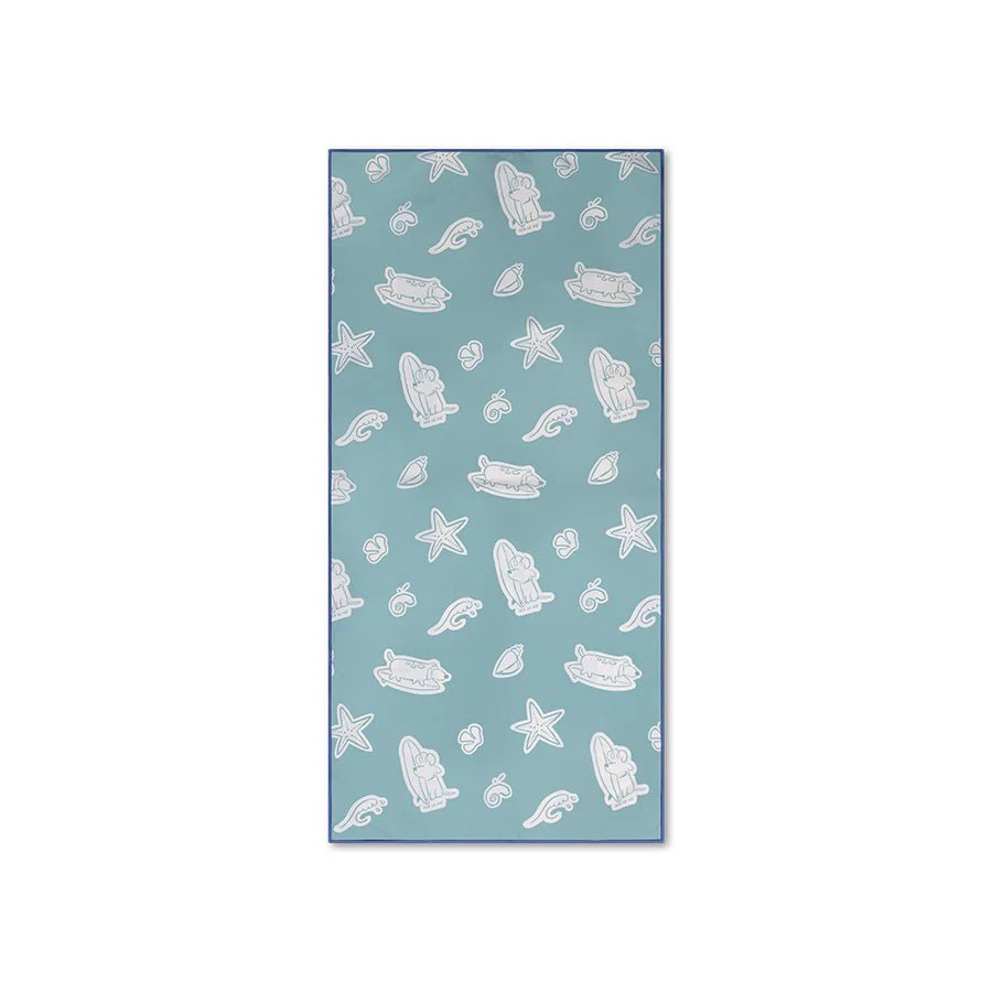 Swim Essentials Microvezel Strandlaken – Surfer dogs (135 × 65 cm) - Image 4