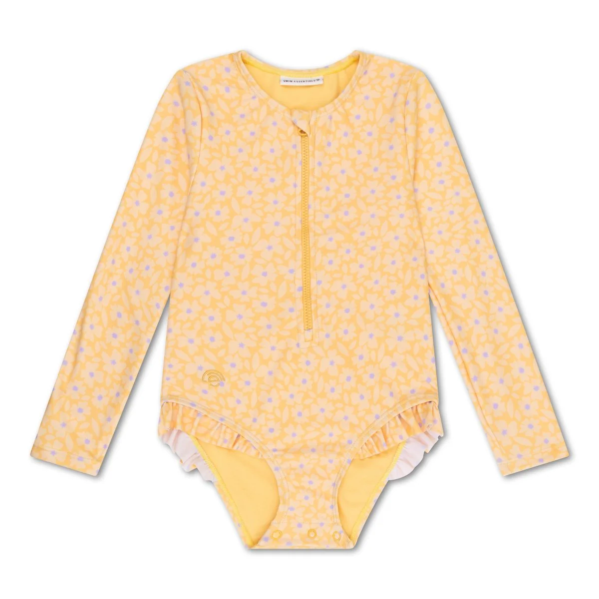 Swim Essentials Uv Zwempak Florish Yellow Rashguard Ruffle