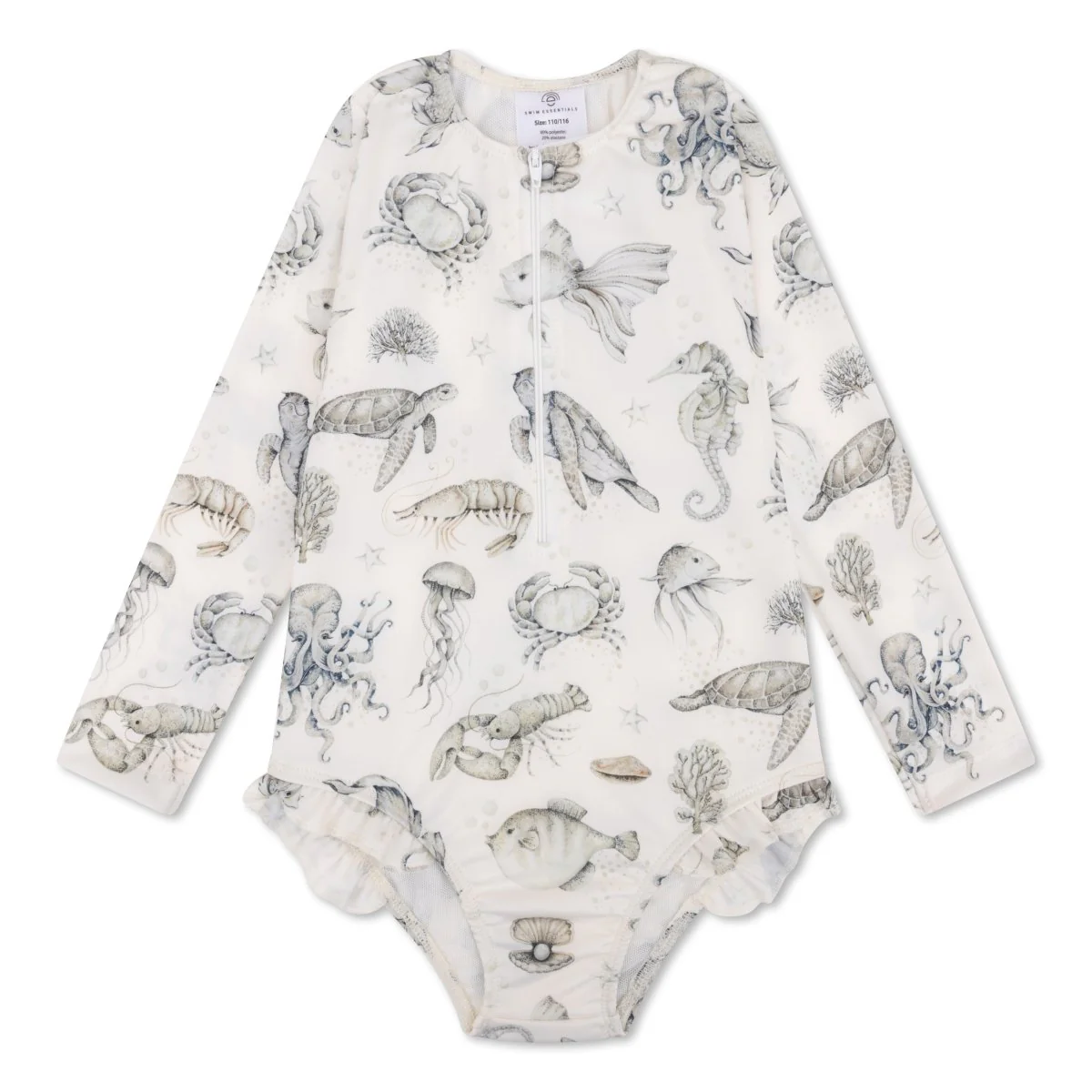Swim Essentials Uv Zwempak Sea Life Rashguard Ruffle