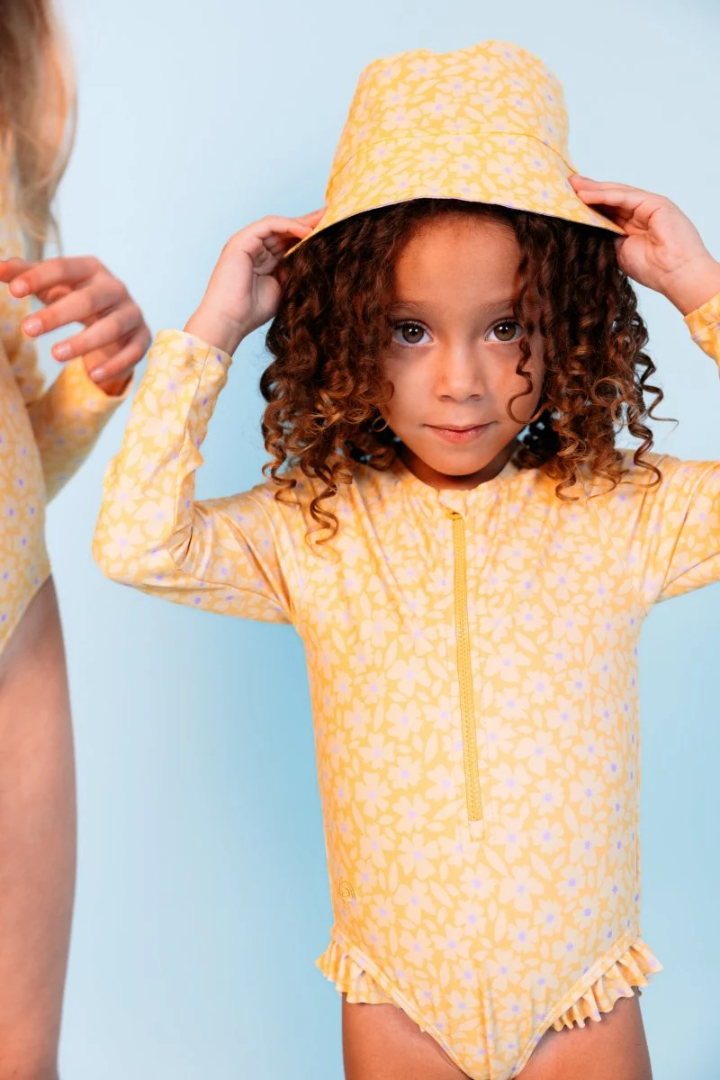 Swim Essentials Zonnehoedje Baby Florish Yellow Reversible - Image 5