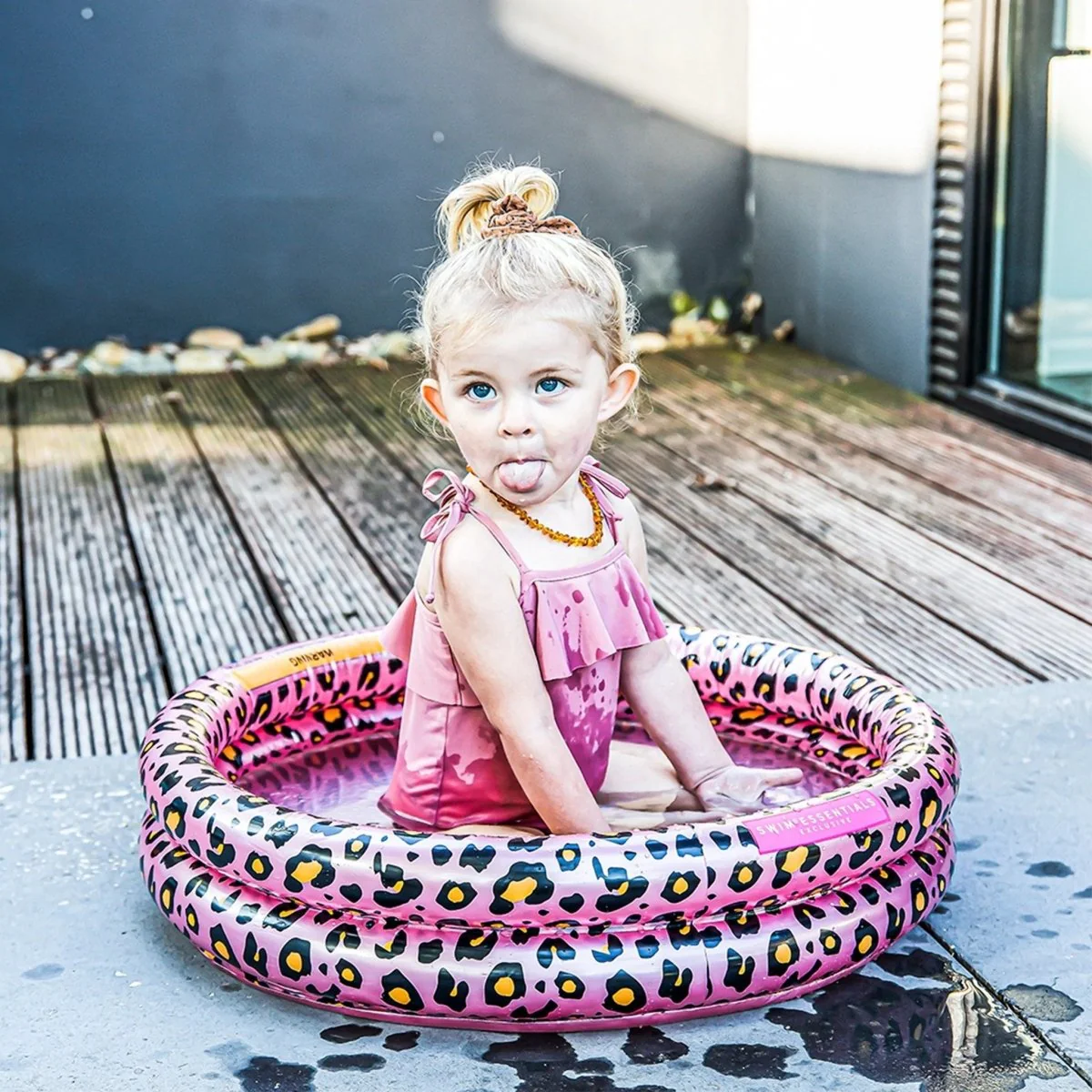 Swim Essentials Zwembad Baby Panterprint Rose Goud 60Cm - Image 8