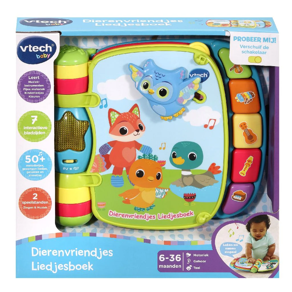 Vtech Baby Boekje Dierenvriendjes Liedjes Blauw - Image 4